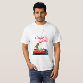 Camiseta Es gracioso que prefiera navegar en Navidades