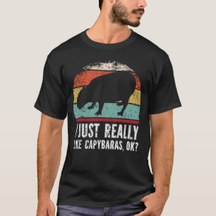 Camiseta Es Gracioso Que Realmente Me Gusten Los Capybaras.