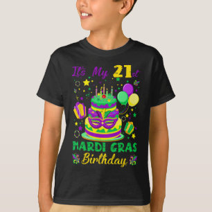 Camiseta Es gracioso que sea mi 21 cumpleaños del Mardi Gra