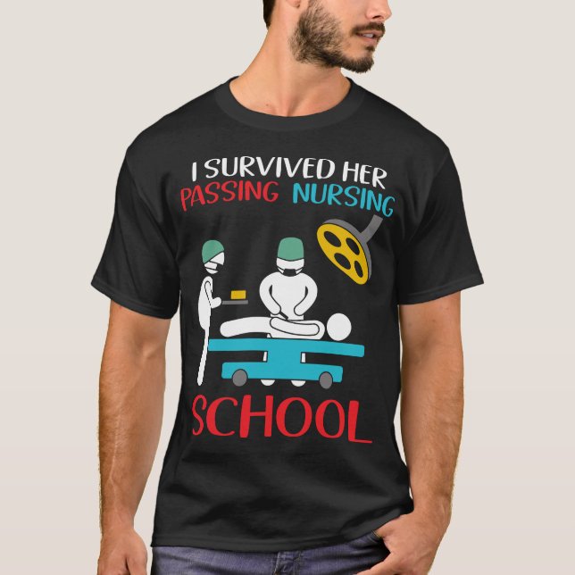 Camiseta Es gracioso que sobreviviera a su escuela de Enfer (Anverso)