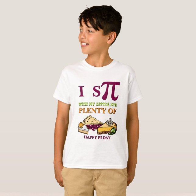 Camiseta Es gracioso que SPY MUCHA GENTE DE PIE Happy Pi Da (Anverso completo)