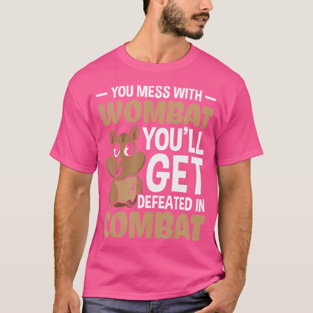 Camiseta Es Gracioso Que Te Entretengas Con Wombat... Te De (Anverso)