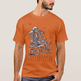 Camiseta Es Gracioso Solo Esperar Al Skeleton Halloween Spo