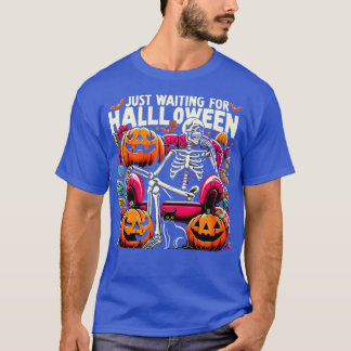 Camiseta Es Gracioso Solo Esperar Al Skeleton Halloween Spo