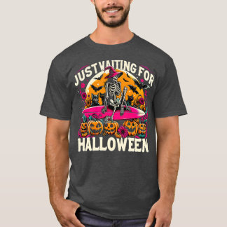 Camiseta Es Gracioso Solo Esperar Al Skeleton Halloween Spo