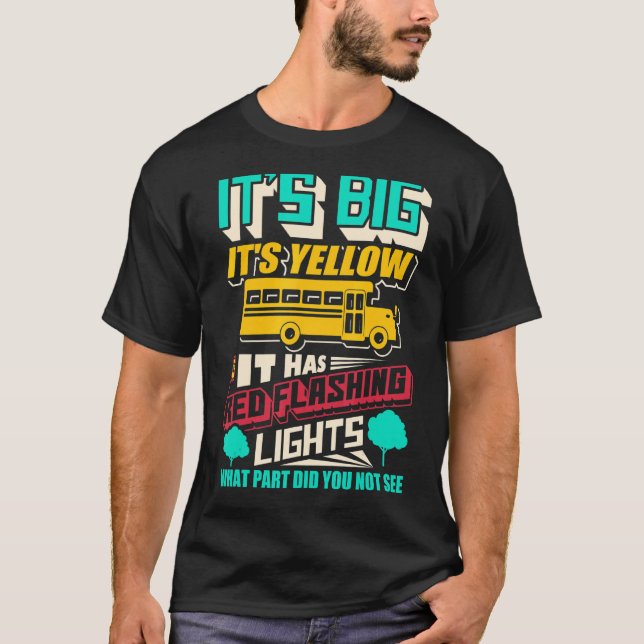 Camiseta Es grande es amarillo, tiene luces rojas intermite (Anverso)