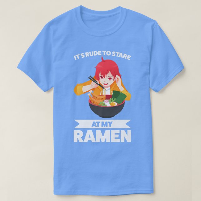 Camiseta Es grosero mirar en mi Ramen japonés 380 (Diseño del anverso)