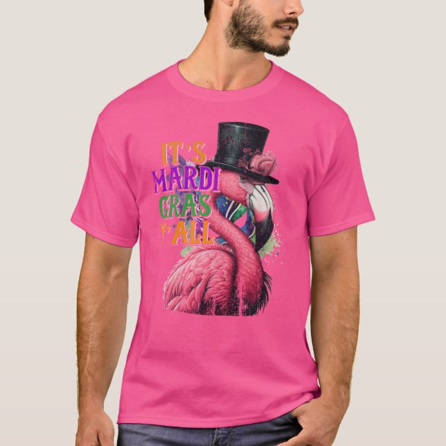 Camiseta Es Guay Flamingo, Fiesta del Carnaval del Mardi Gr (Anverso)