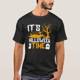 Camiseta Es Halloween Time Spooky Graveyard Costume T-Sh