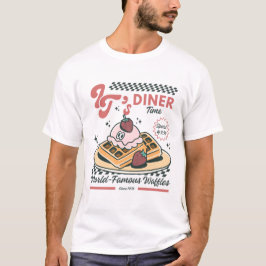 Camiseta Es hora de cenar, waffles mundialmente famosos
