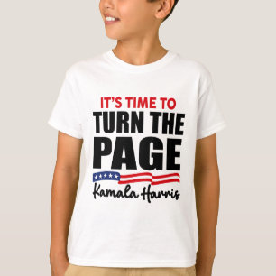 Camiseta Es hora de dar vuelta la página Kamala Harris Poli