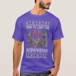 Camiseta Es Hora De Encender El Gato Menorah De Meownorah M<br><div class="desc">Es Hora De Encender El Gato De Meownorah,  Menorah,  Que Es Atractivo En Chanukah.</div>