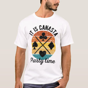 Camiseta Es hora de fiesta canasta   Canasta divertida