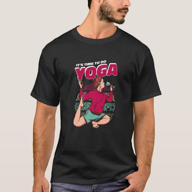 Camiseta Es hora de hacer Yoga espiritual de entrenamiento  (Anverso)