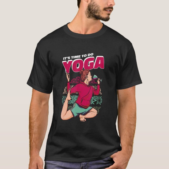 Camiseta Es hora de hacer Yoga espiritual de entrenamiento  (Anverso)