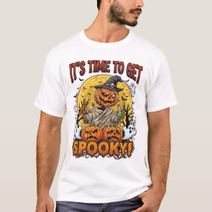 Camiseta Es Hora de Halloween Espeluznante Calabaza Momia F
