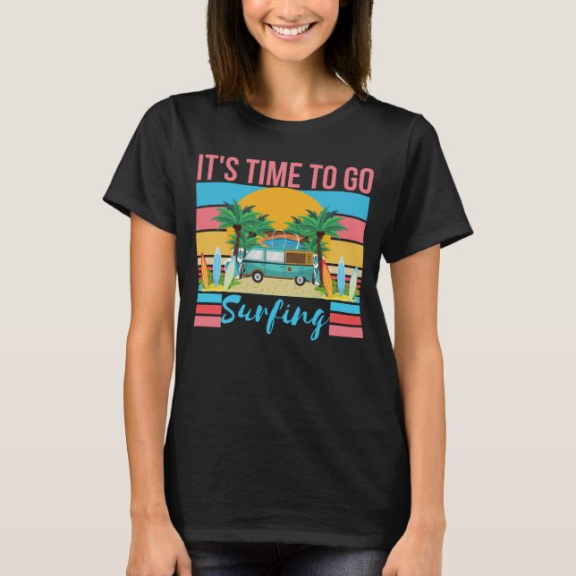 Camiseta Es hora de ir a practicar surf - Summer Vibes Beac (Anverso)
