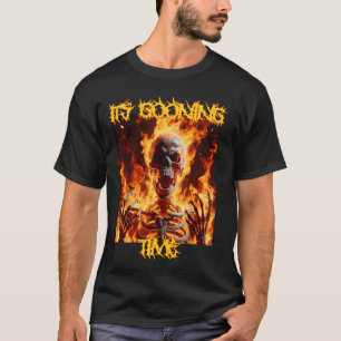 Camiseta Es hora de irse a pique gracioso meme de esqueleto
