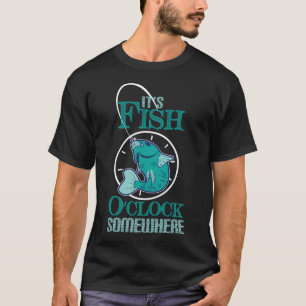 Camiseta Es hora de pescado en alguna parte