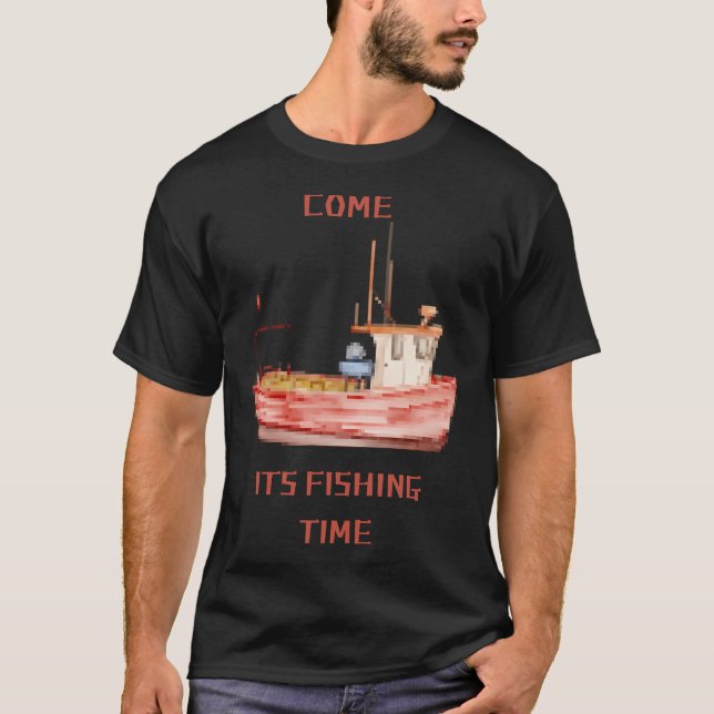 CAMISETA ES HORA DE PESCAR (Anverso)