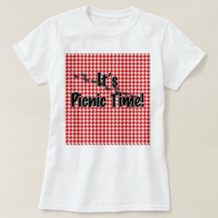 Camiseta ¡Es hora de picnic! Ropa de tabla de verificación