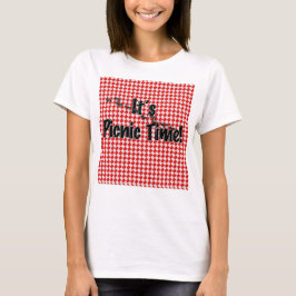 Camiseta ¡Es hora de picnic! Ropa de tabla de verificación
