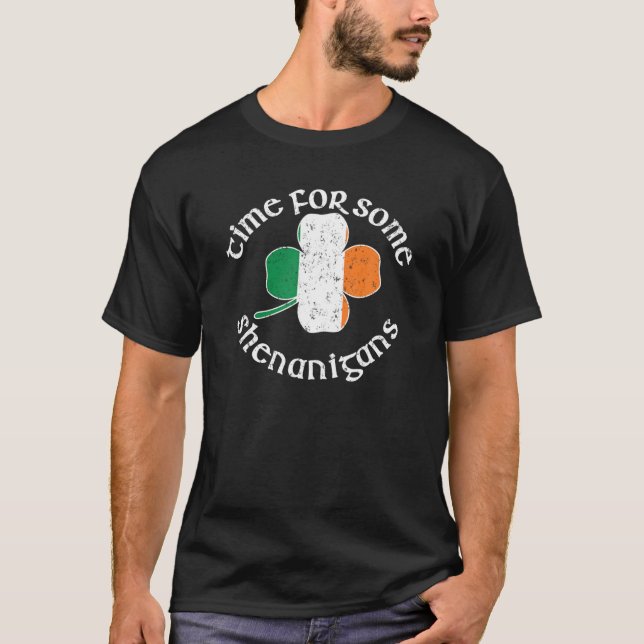 Camiseta Es Hora De Que Shenanigans Shamrock St Patricks Fu (Anverso)