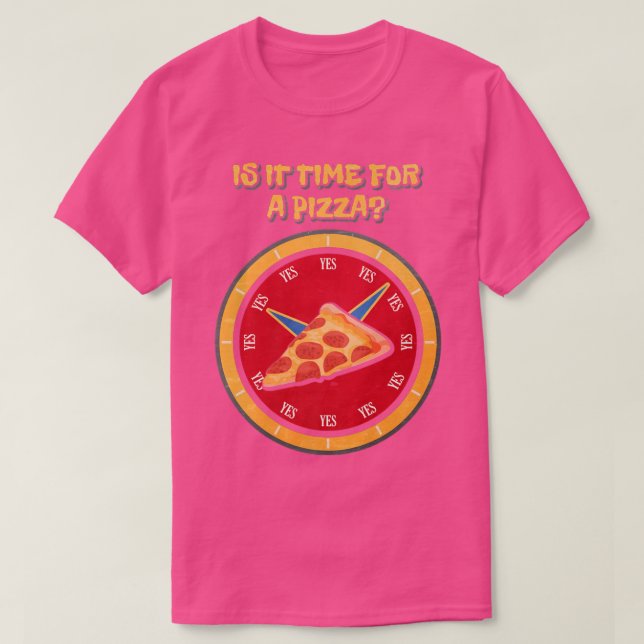 Camiseta Es Hora De Una Prima De Pizza (Diseño del anverso)
