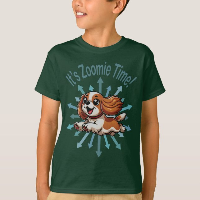 Camiseta Es hora de Zoomie Cavalier Spaniel (Anverso)