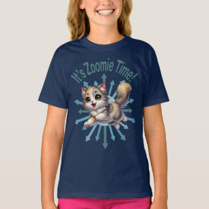 Camiseta Es Hora de Zoomie Gato Tricolor Adorable