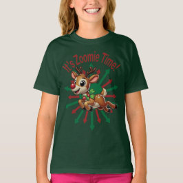 Camiseta ¡Es hora de Zoomie! Navidades renos