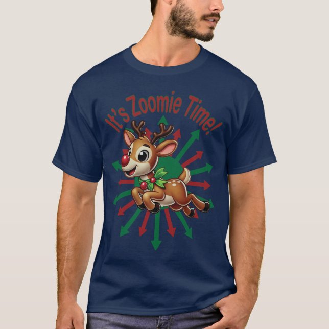 Camiseta ¡Es hora de Zoomie! Navidades renos (Anverso)