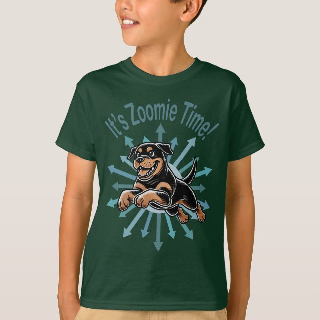 Camiseta Es hora de Zoomie Rottweiler (Anverso)