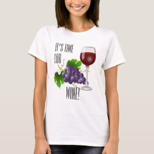 Camiseta ¡Es hora o vino!