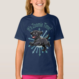 Camiseta Es Hora Zoomie Labrador Negro
