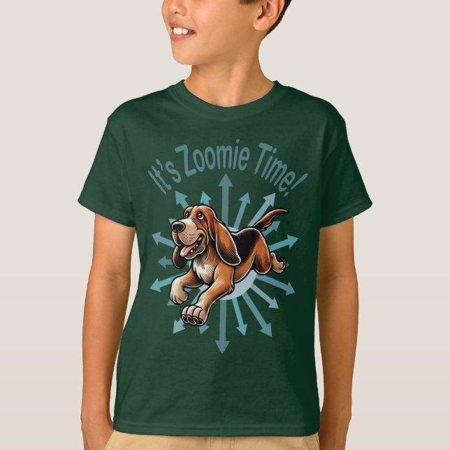 Camiseta Es Hora Zoomie Perro de Caza (Anverso)