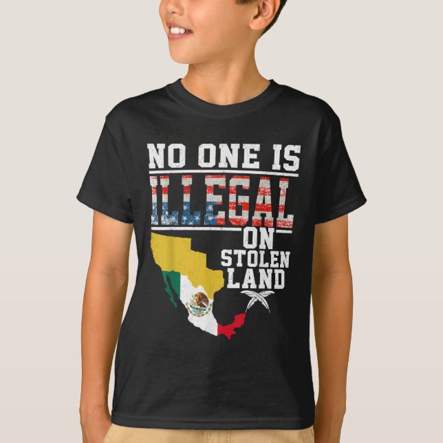 Camiseta Es Ilegal En Los Regalos De Tierra Robados De Los  (Anverso)