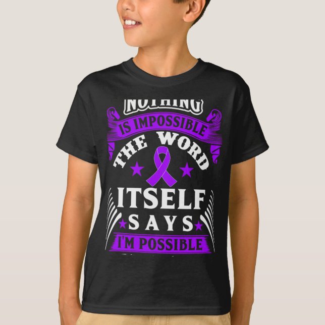 Camiseta ¡Es imposible! Fibromialgia Conciencia (Anverso)