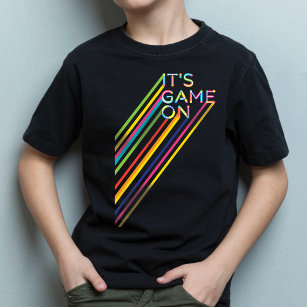 Camiseta Es juego en colorido equipo de etiquetas láser de 