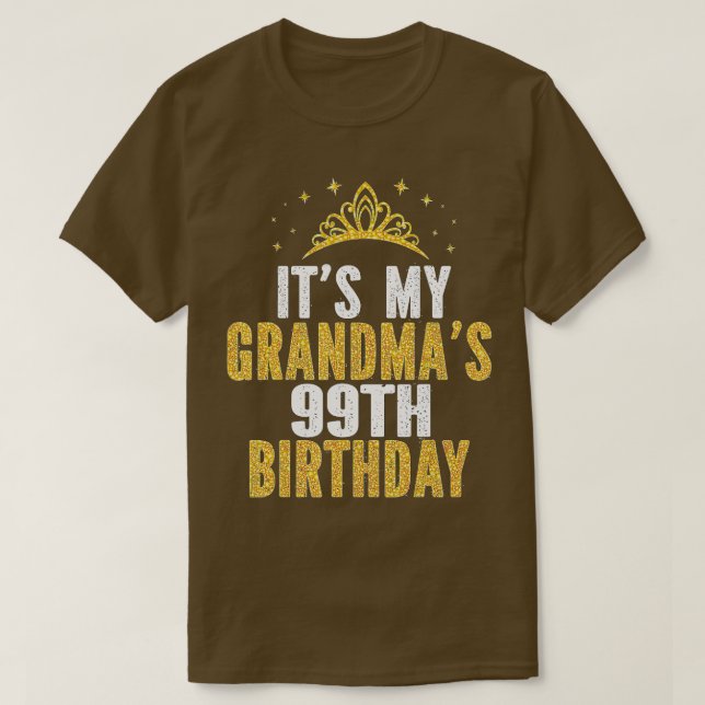 Camiseta Es la 99ª cumpleaños de mi abuela las ancianas de  (Diseño del anverso)