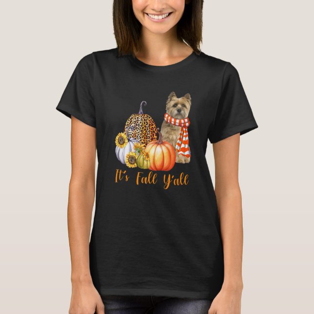 Camiseta Es la Calabaza de Cairn Terrier Leopard de Cairn (Anverso)