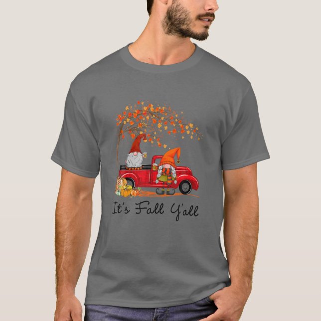 Camiseta Es la Calabaza de Gnomes de Camión Caída y Otoño Á (Anverso)