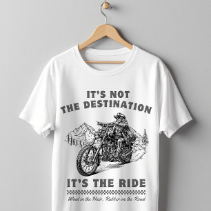 Camiseta Es la Camiñata Cráneo Vintage de Motociclista