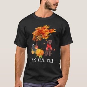 Camiseta Es la casa de otoño del chocolate negro Labrador
