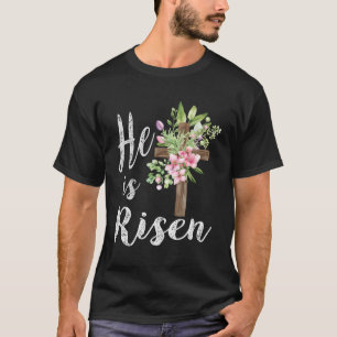 Camiseta Es La Cruz Floral De Risen Feliz Pascua 2023