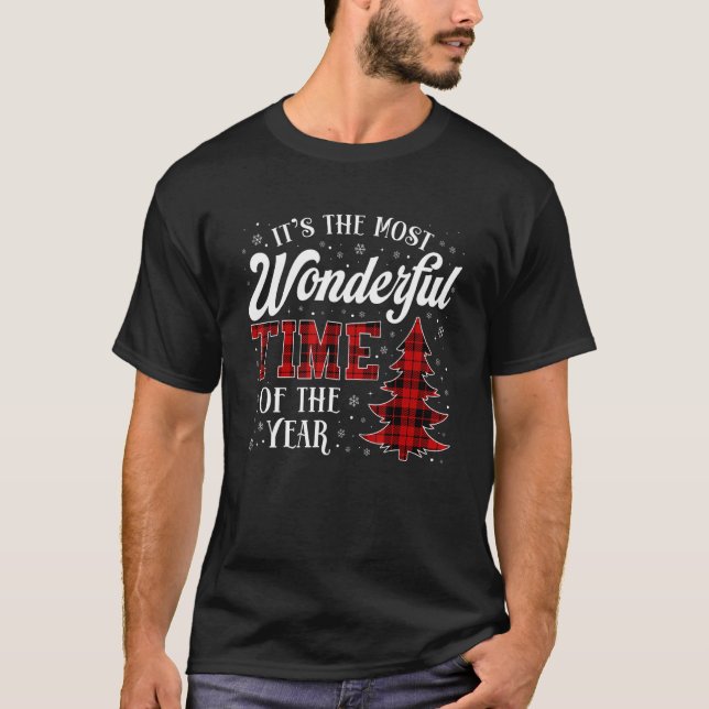 Camiseta Es la época más maravillosa del año, Red Plaid Tr (Anverso)