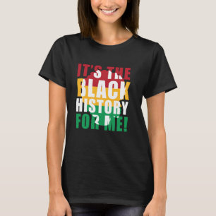 Camiseta Es la historia negra para mí chica africana Junete