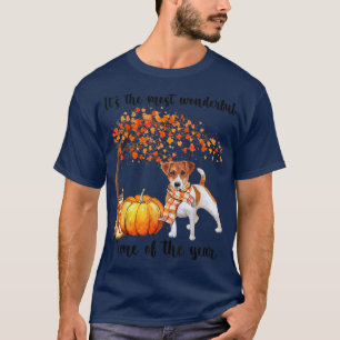 Camiseta Es La Hora De Otoño Más Maravillosa Jack Russel Pu