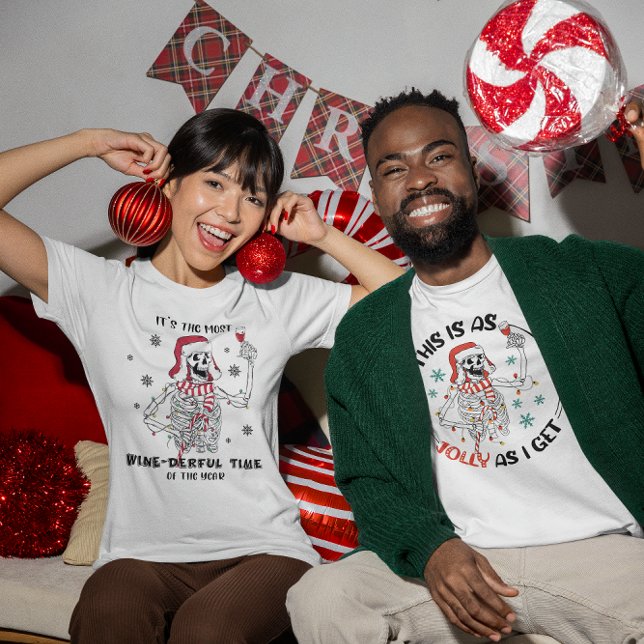 Camiseta Es la hora más maravillosa del esqueleto del vino  (Subido por el creador)