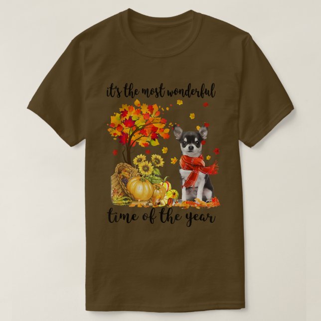 Camiseta Es La Más Maravillosa Pumpk De Chihuahua En Otoño (Diseño del anverso)